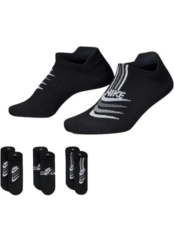 Чёрные носки w nk everyday plus ltwt ns 3pr dh5474-903 38-42 3 пары черные (195244784295) Nike (400481056)