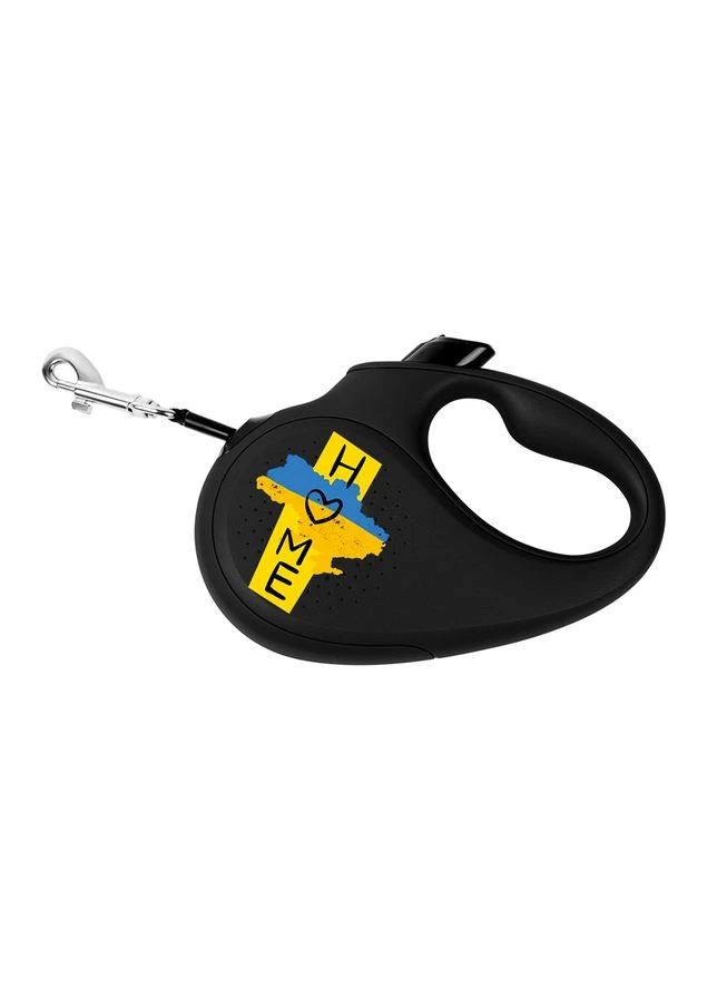 Поводок-рулетка для собак R-leash, рисунок "Дом", S, до 15 кг, 5 м, светоотражающая лента черный WAUDOG (331068474)