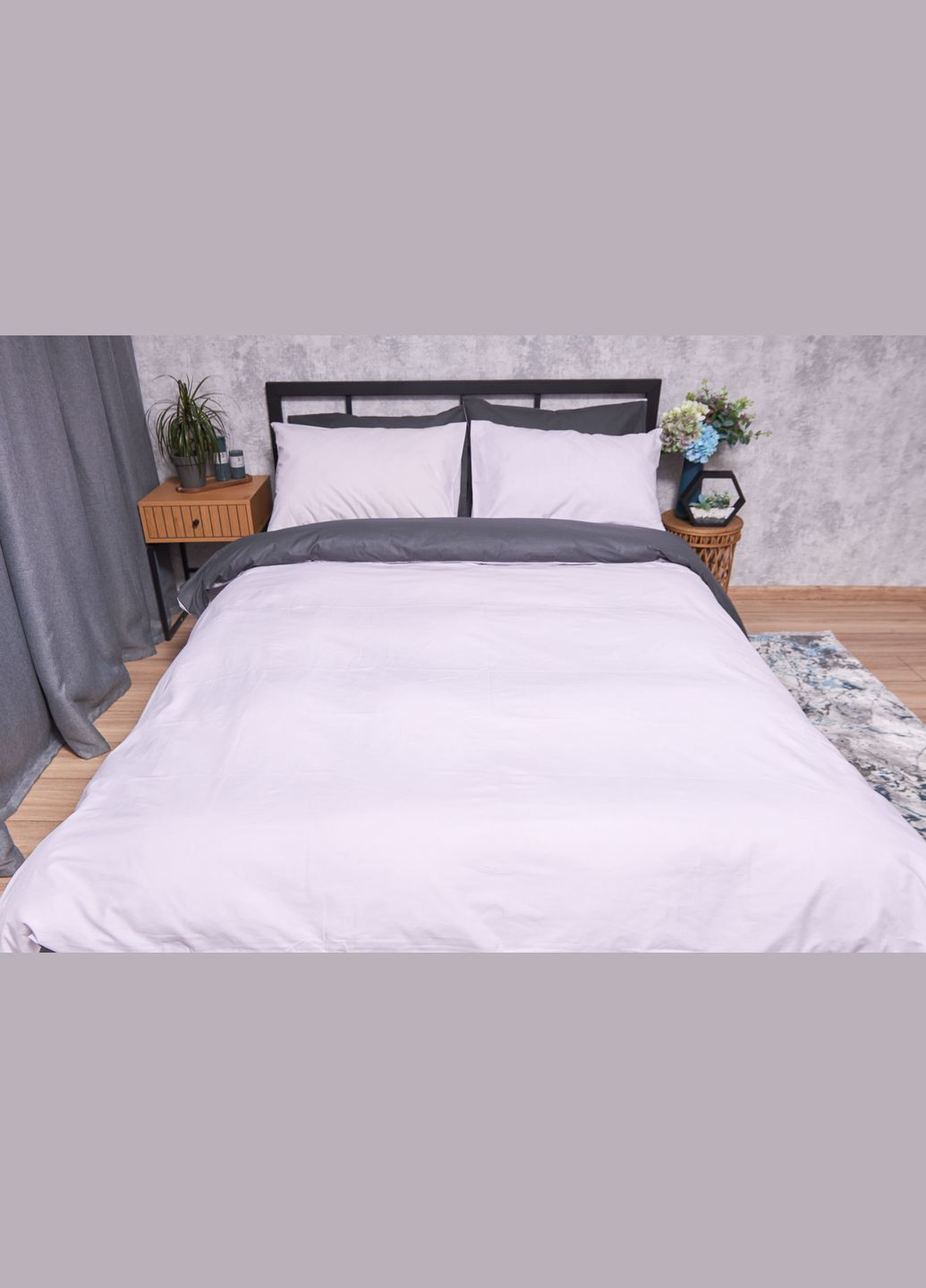 Комплект постельного белья Бязь Gold Люкс «» семейный 143х210х2 наволочки 2х40х60 (MS-820002358) Moon&Star Orchid Gray (286762406)