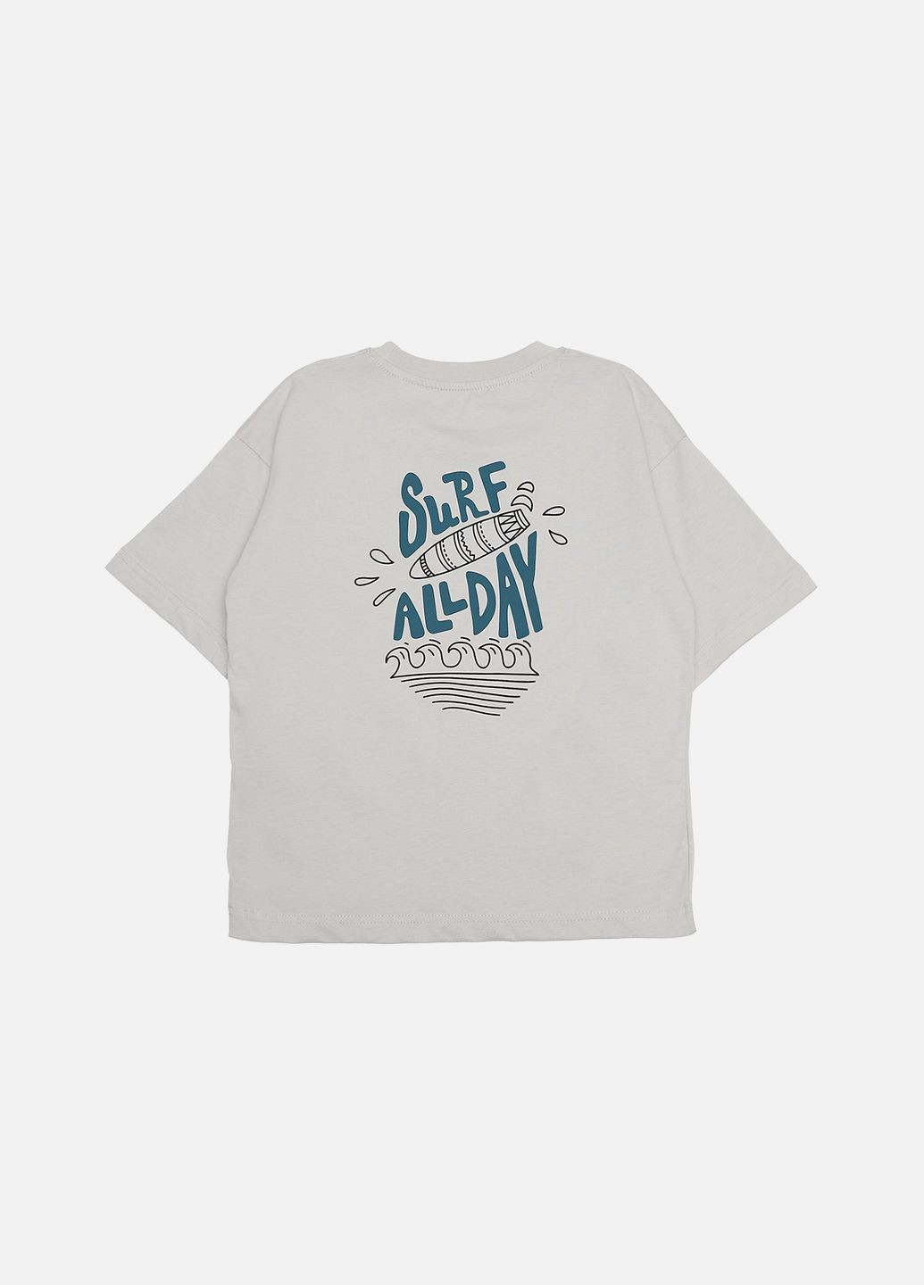 Світло-сіра літня футболка з коротким рукавом для хлопчика колір світло-сірий cb-00273349 Yuki