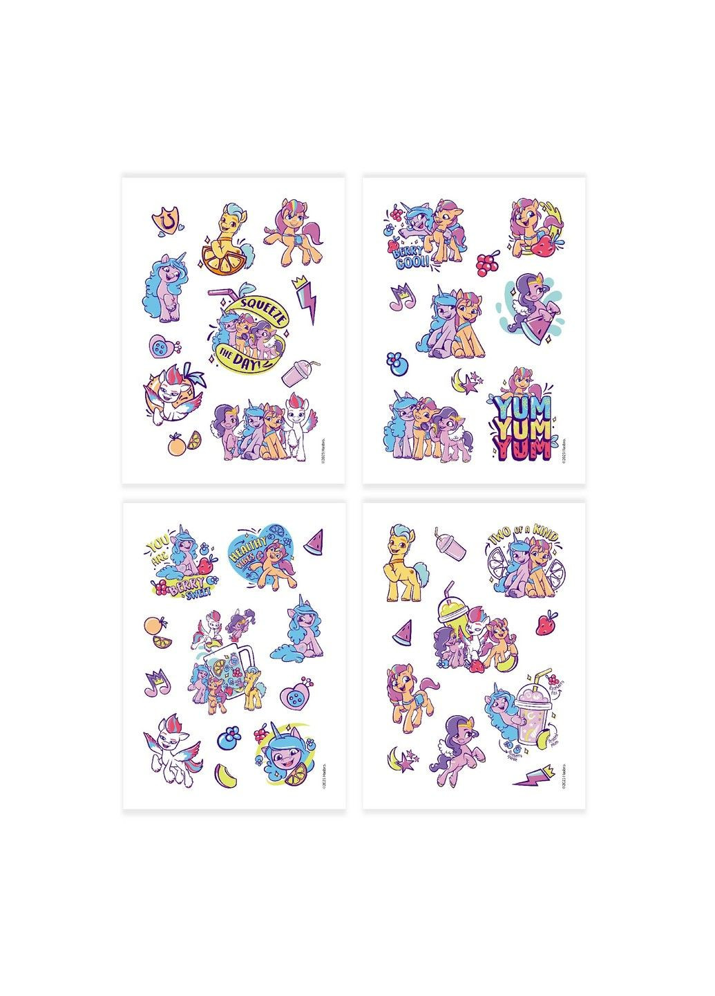 Набор детских временных татуировок "My Little Pony" 4 листа 200438 Dodo (299666672)