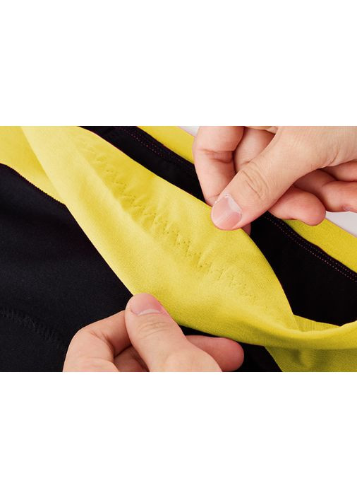 Труси для критичних днів сліпи бавовняні з високою посадкою. Трусики для місячних з чорною ластовицею, Жовтий No Brand Для критических дней|Подстраховующие (334011495)