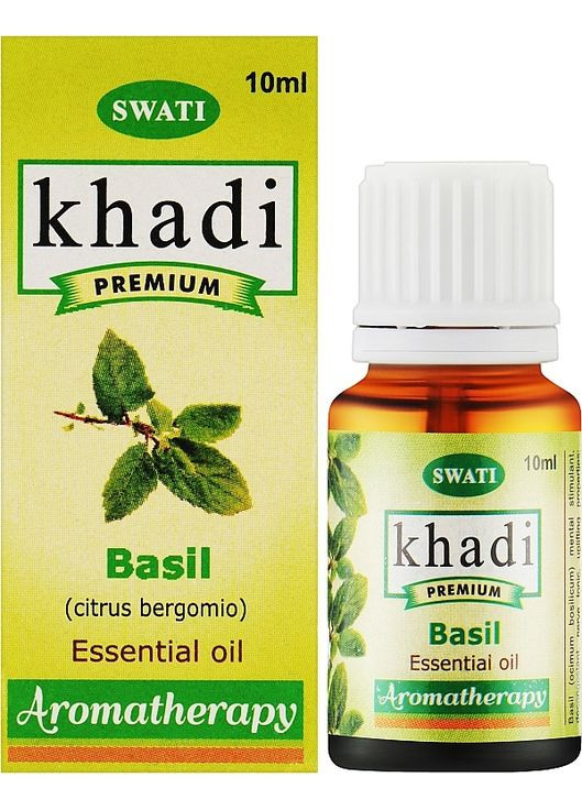 Ефірна олія "Базилік" Premium Essential Oil 10ml (1228676-31101473) Khadi Swati (368744752)