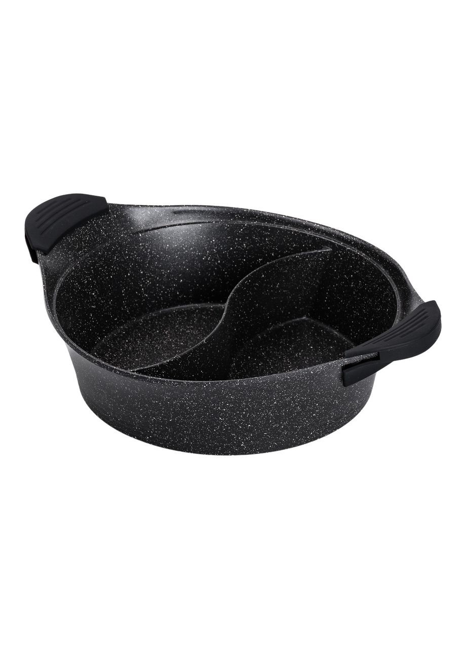 Алюмінієва каструля Ø 30 см 2-ступінчасте мармурове антипригарне покриття Чорний MGC (356460636)