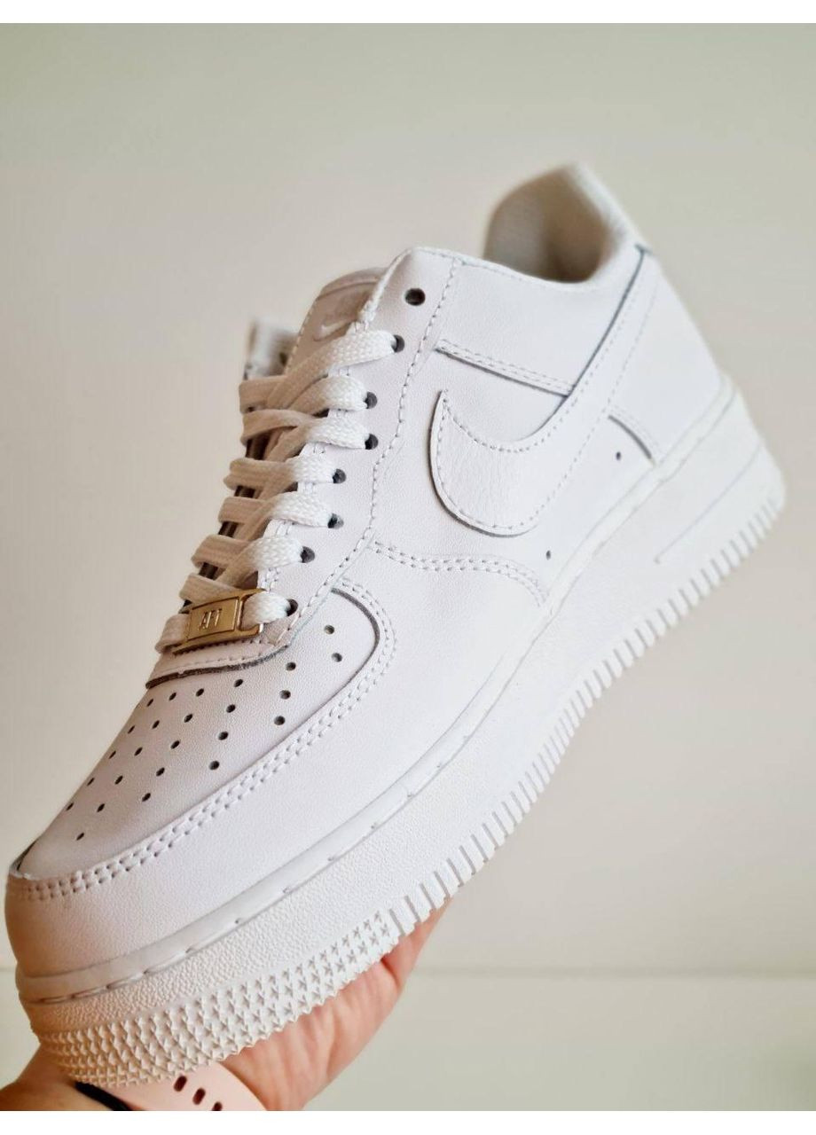 КРОСІВКИ ЖІНОЧІ NIKE AIR FORCE 1 MINI SWOOSH WHITE НАЙК АІР ФОРС 1 ПРЕМІУМ No Brand білі демісезони (367174606)