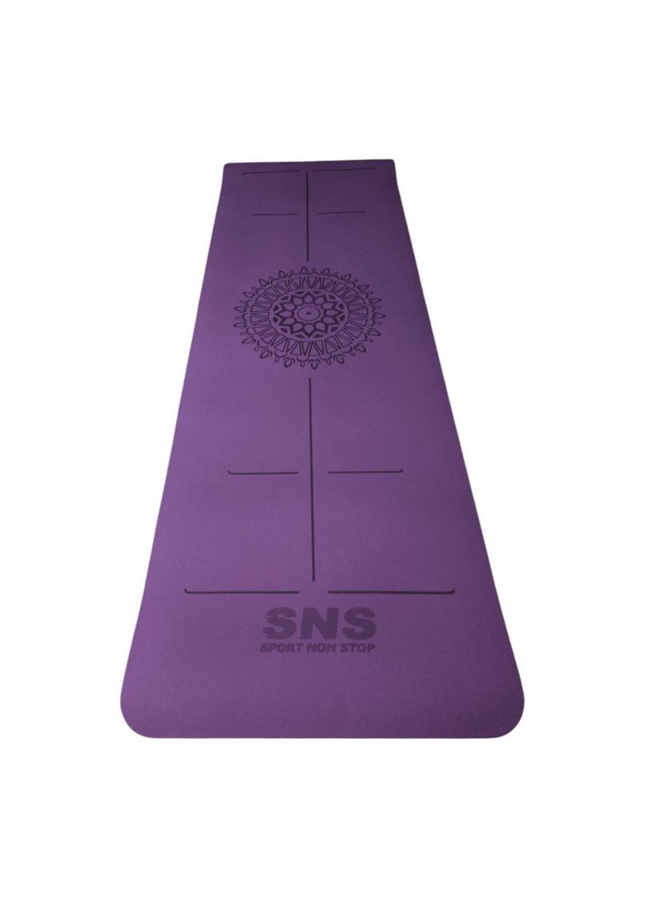 Коврик СОЛНЦЕ для йоги с разметкой фиолетовый KOT64-Р+BL () SNS (316141587)