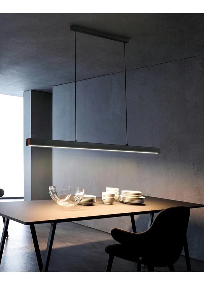 Люстра светодиодная подвесная LED светильник для квартиры на потолок лэд 27352 Черный 15-100х6х100 см. Sunnysky (324396412)