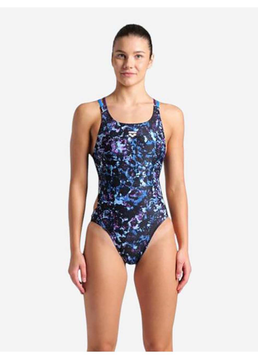 Фиолетовый демисезонный купальник закритий для женщин rockin swimsuit swim tech mult фиолетовый Arena