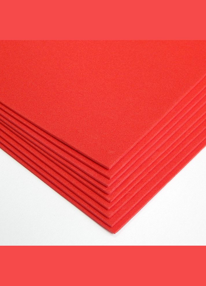 Фоаміран EVA матовий, 2 мм, 20х30 см, червоний No Brand (341731040)