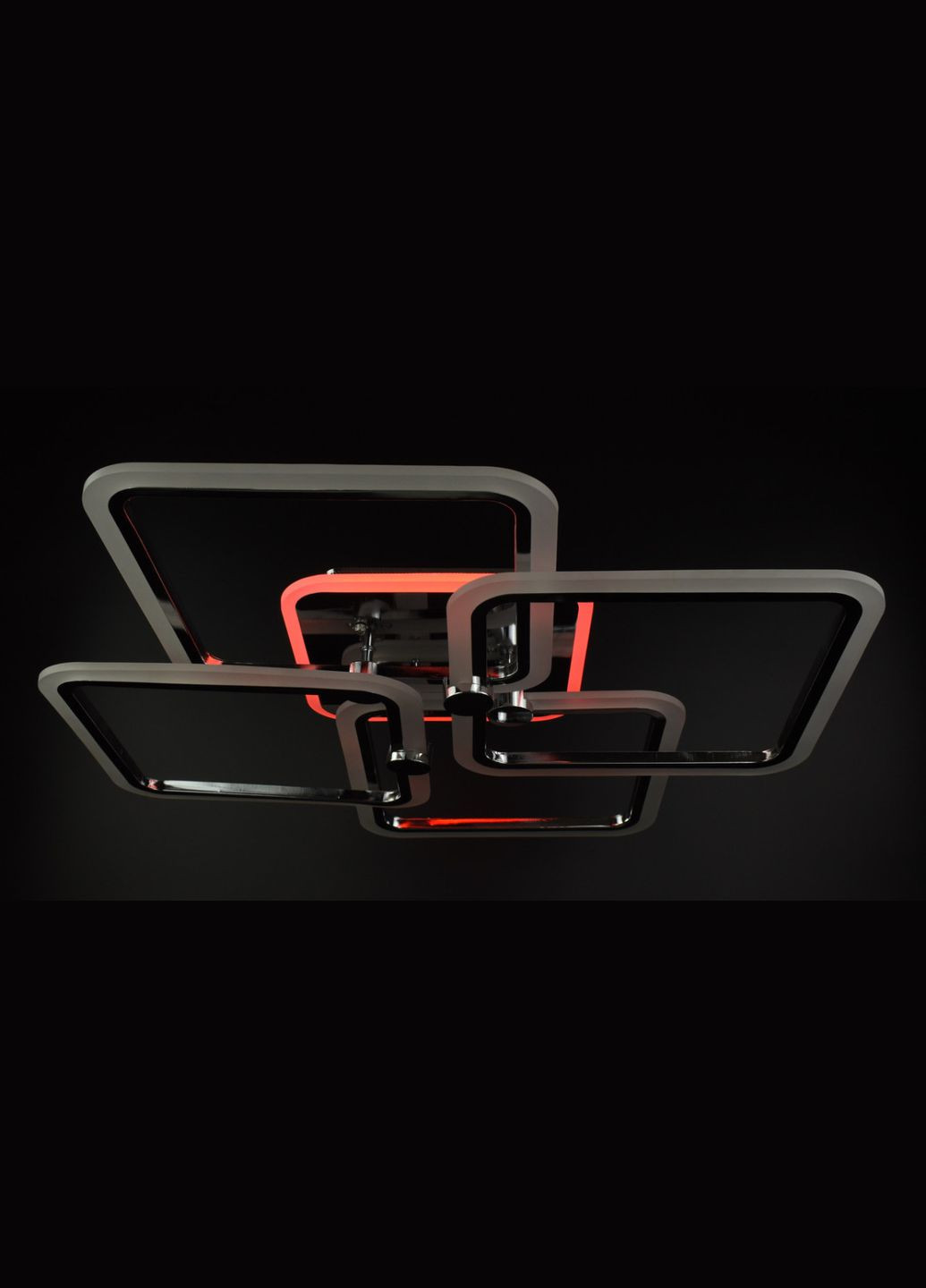 Люстра светодиодная потолочная LED светильник для квартиры на потолок лэд с пультом 25940 Хром 11х64х64 см. Sunnysky (364762874)