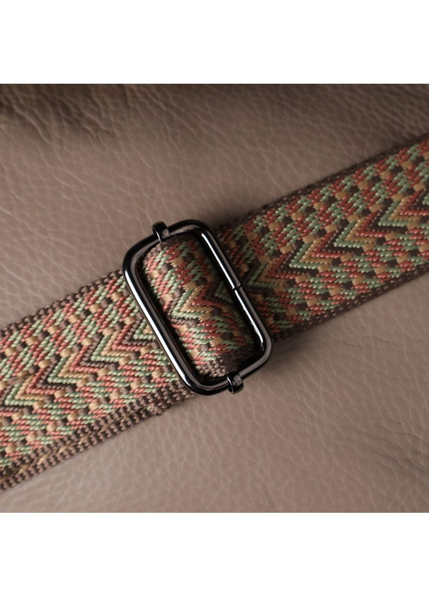 Сумка крос-боді через плече жіноча з натуральної шкіри середня Темно-сірий 38295 Vintage (355245202)