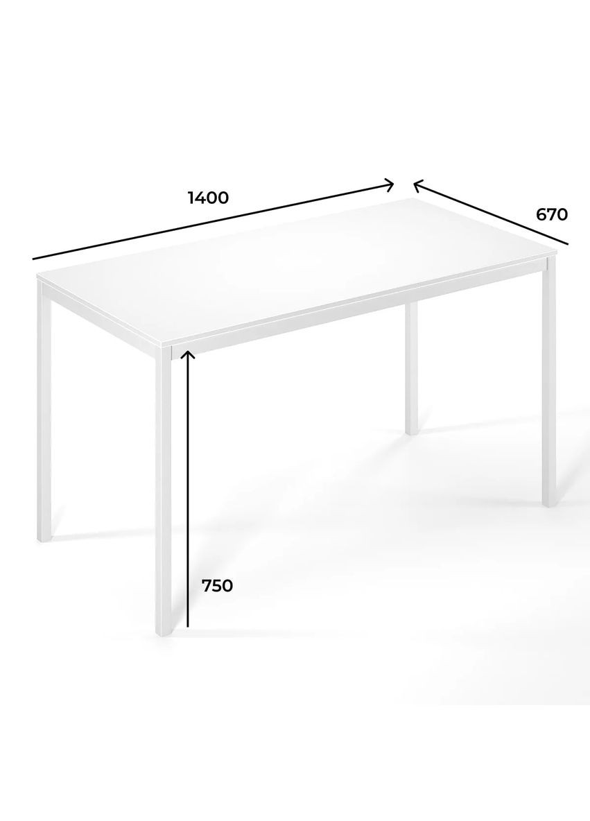 Письмовий стіл Brevity Loft standart 1400х750х670 Ательє світлий/Білий метал (TB04040000010) Art In Head (337309138)