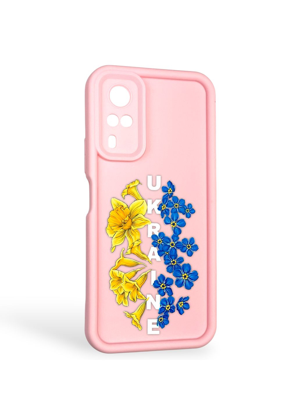 Чехол силиконовый Soft Touch с 3D принтом для Y53s розовый (Полная защита камеры) Vivo (373670794)