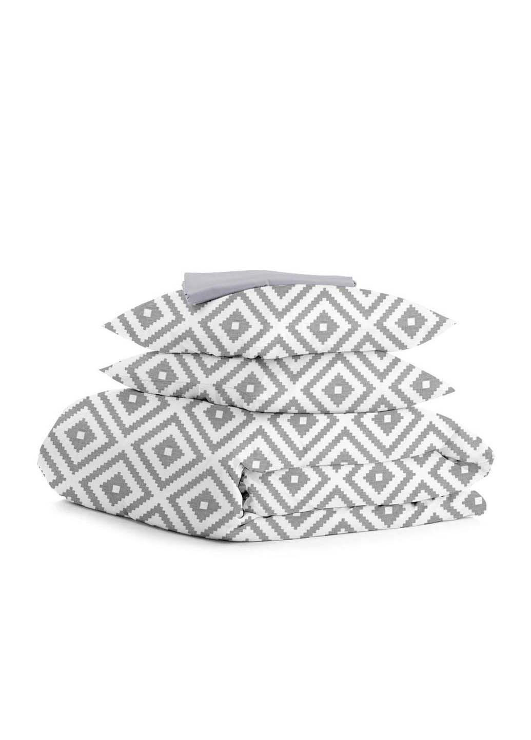 Євро постіль з простирадлом на гумці Ornament 200х220 см Cosas (307387135)