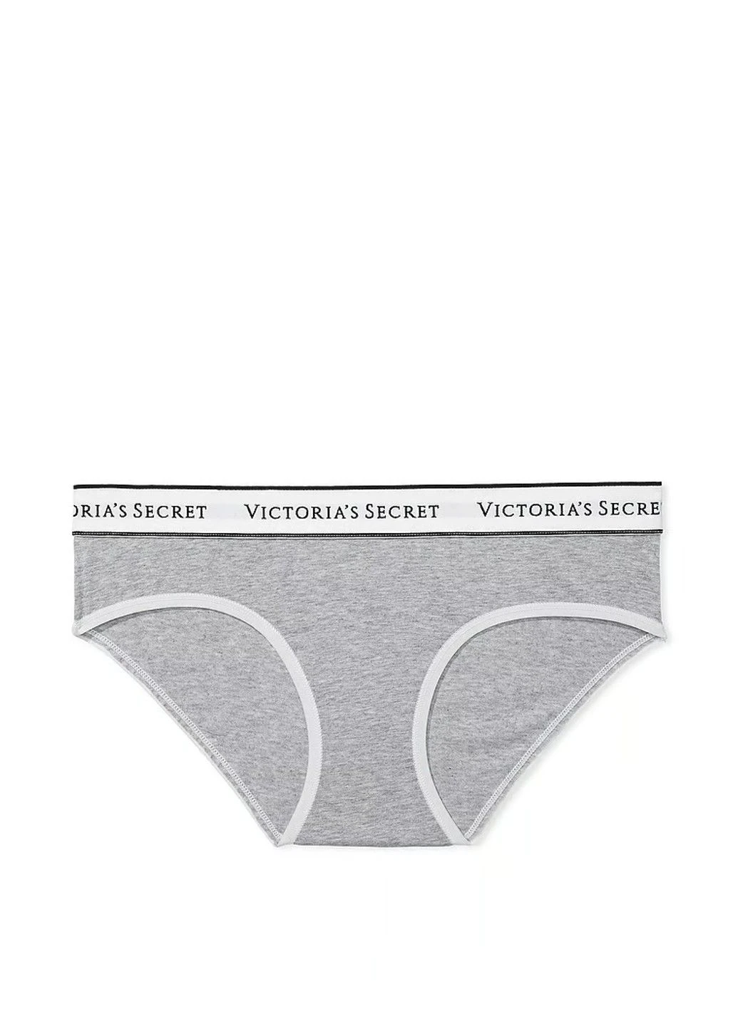 Хлопковые Трусики Logo Cotton Hiphugger Panty Grey Victoria's Secret (317788529)