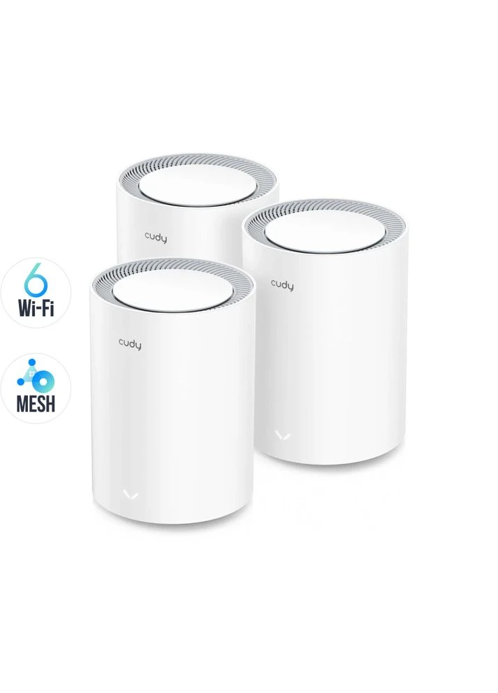 Маршрутизатор WiFi Mesh-система WiFi 6 M1800 (3-Pack) 3 штуки дводіапазонні гігабітні AX1800 (73-00516) Cudy (382701827)
