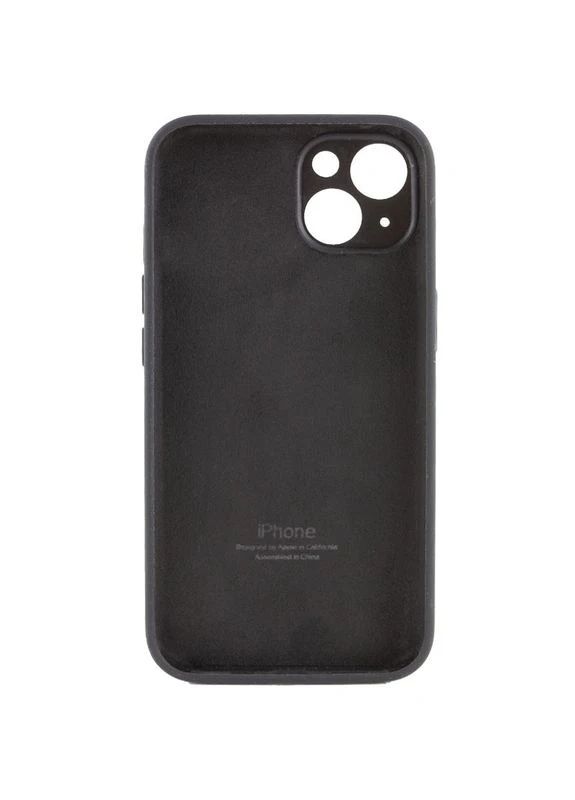 Чехол для Apple iPhone 13 (18 black цвет), чехол на айфон 13 с микрофиброй и закрытым низом Silicone Case (396509794)