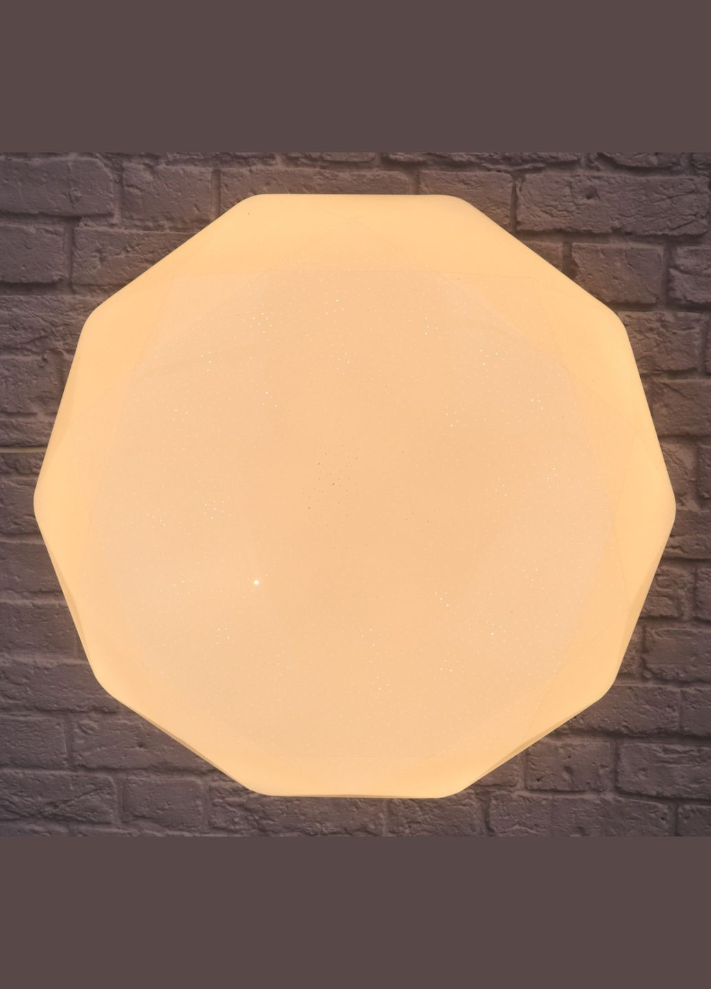 Сучасний круглий світильник стельовий LED для кімнати кухні ванної з пультом 25707 Білий 10х48х48 см. Sunnysky (364769837)