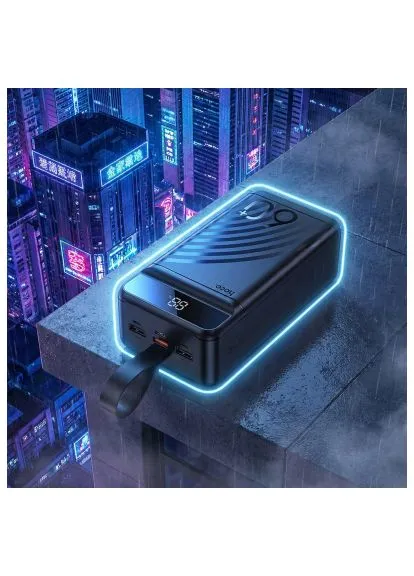 Батарея універсальна (J123C / 714736) Hoco 60000mAh Element PD/20W, QC/22.5W, LED Lamp, Black (389998606)