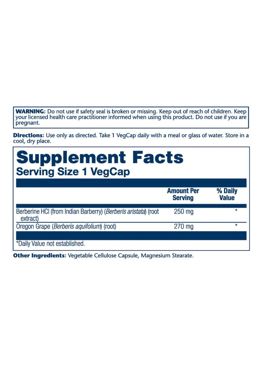 Berberine with Oregon Grape - 60 vcaps Solaray (369397525)