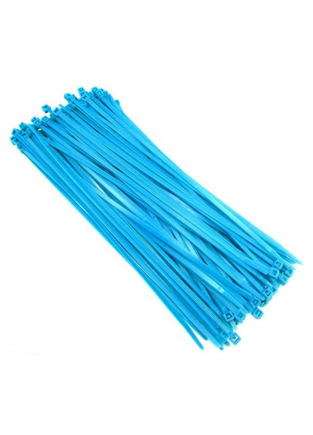 Хомути стяжки пластикові, кабельні 1000 шт в упаковці, господарські 3х100 мм колір блакитний No Brand (346531642)