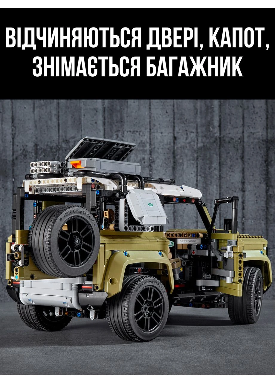 Конструктор Land Rover Defender 2573 детали, совместимый с LEGO Technic 42110, Лего техник внедорожник No Brand (394028452)