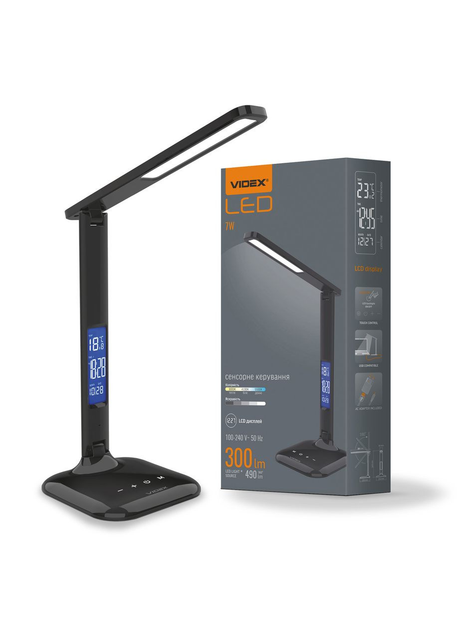 LED лампа настольная TF05B 7W 3000-5500K VL-TF05B 25945 Videx (349443837)