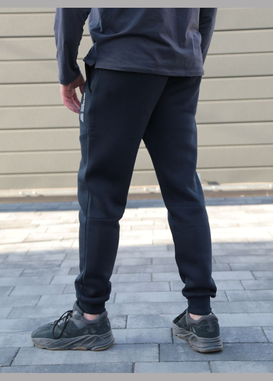 Штани чоловічі спортивні темно-сині на флісі зимові Wise Джогер (307152855)
