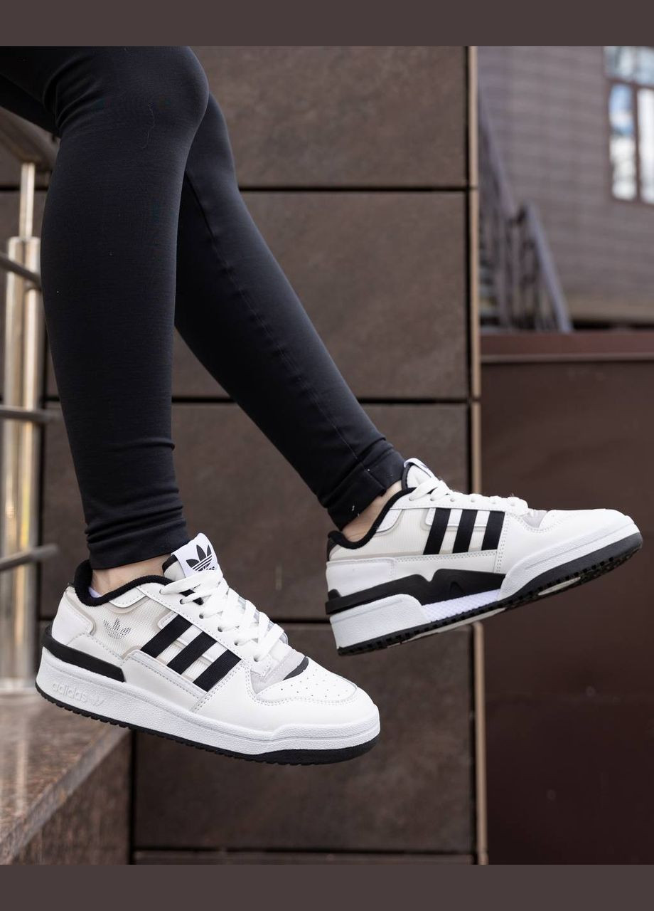 Білі кросівки Vakko Adidas Forum Low White Black