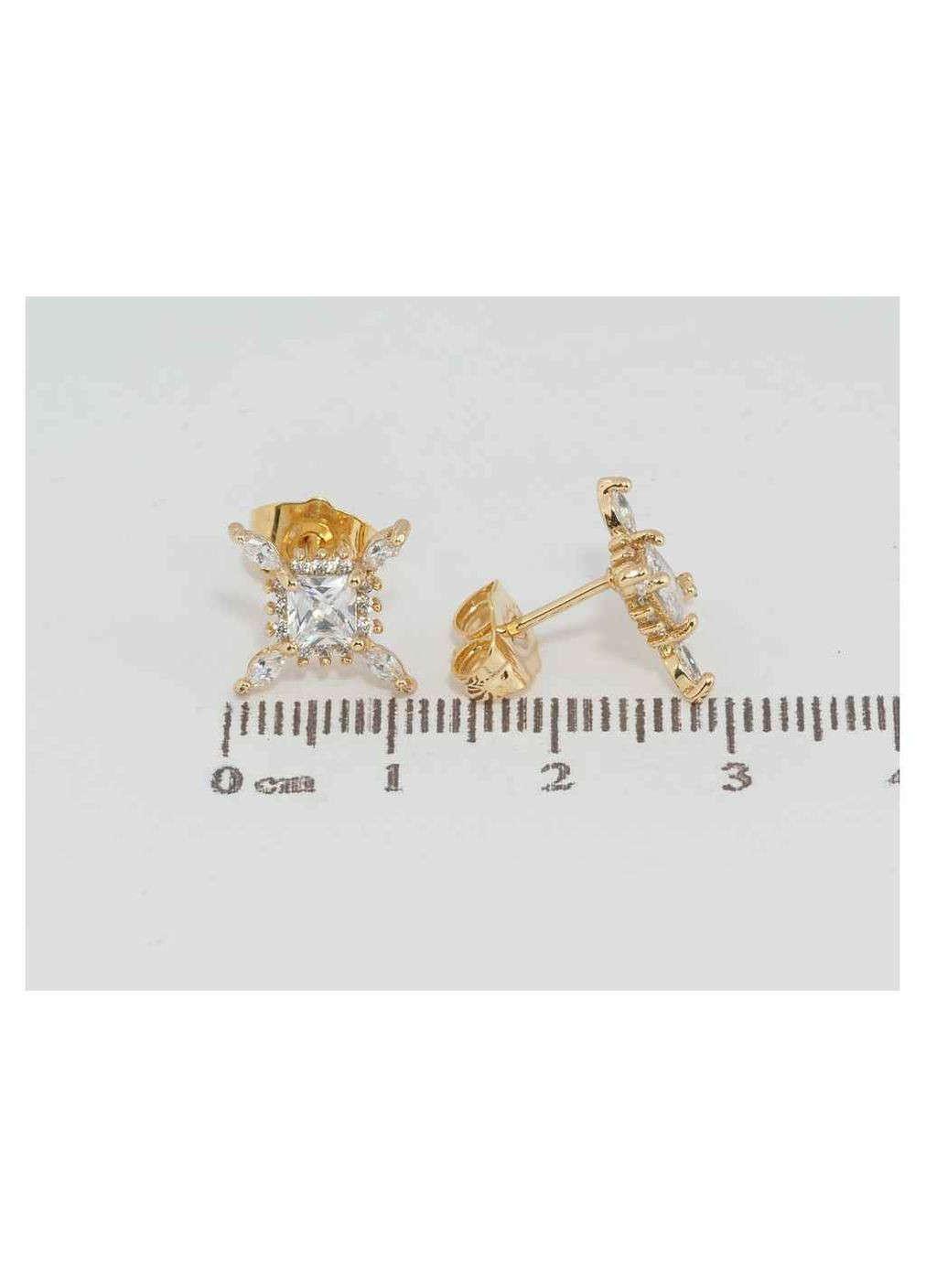 Серьги Позолота 18K пусеты "Кристальная лаконичность" (060431) Xuping Jewelry (356458937)
