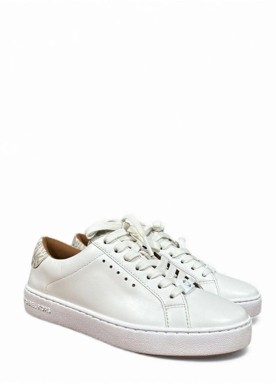 Белые женские кеды irving lace up lasered leather (43s7irfs3l),размер 36.5, стелька 23.3 см, Michael Kors