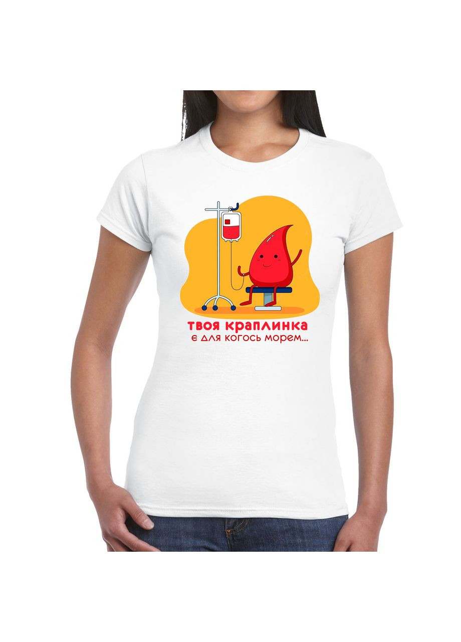 Футболка с принтом "Твоя капелька является для кого-то морем" Кавун футболка (316287694)
