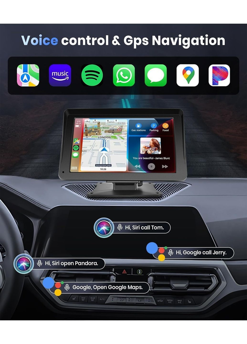 Портативный автомобильный дисплей 7" черный Amazon (370878165)