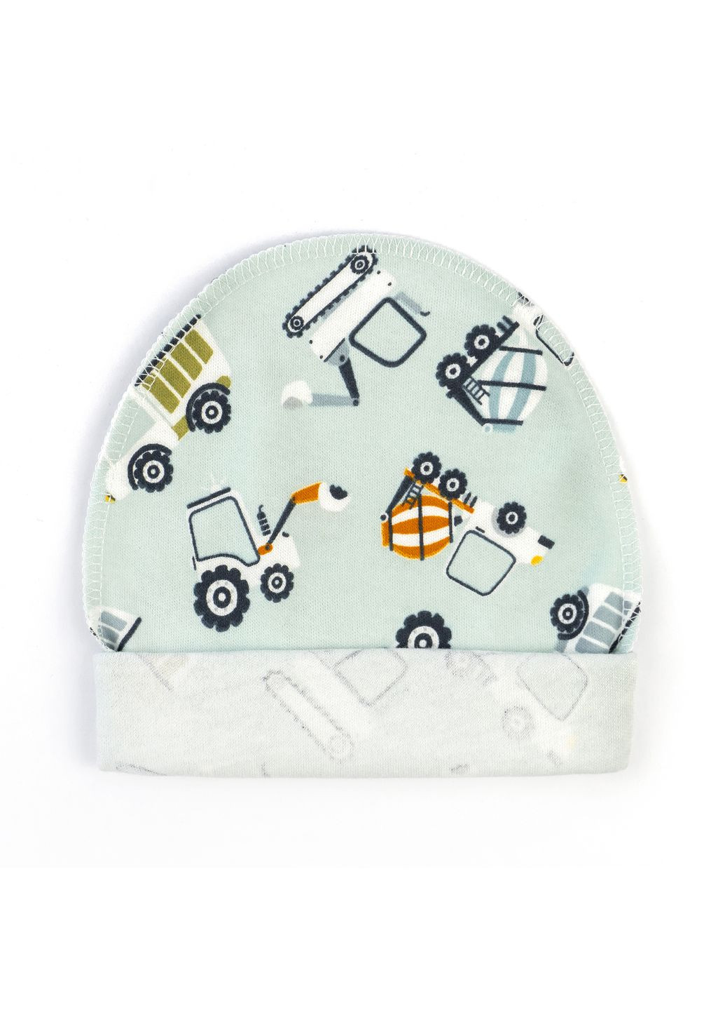 Шапочка для немовлят з підворотом із машинками Excavator 38 dexter's (341485661)