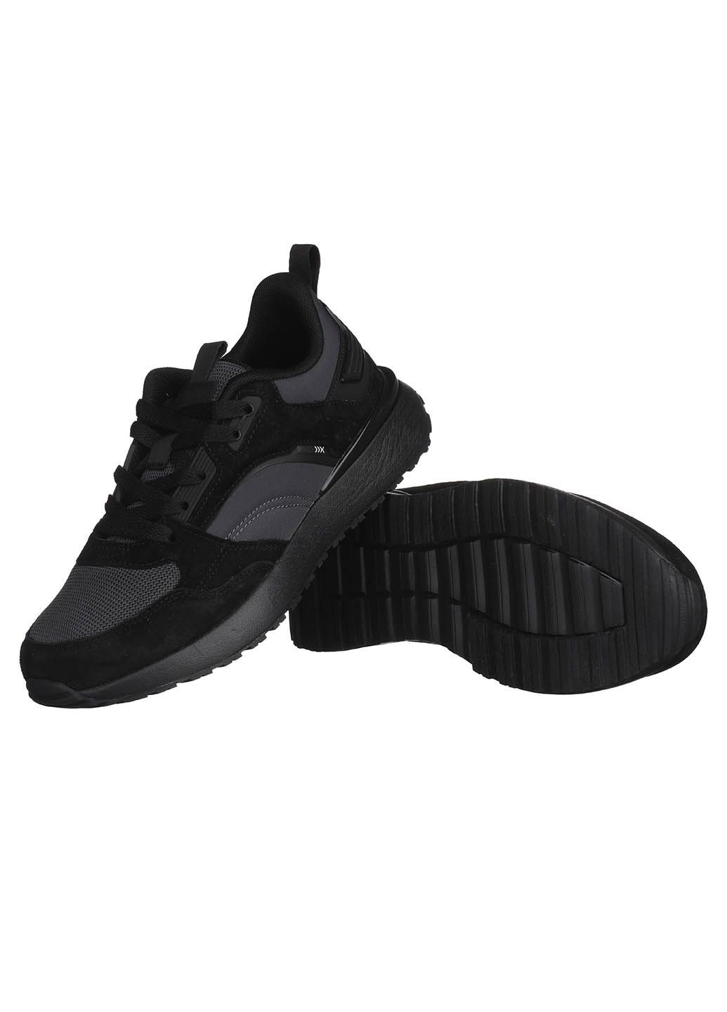 Женские кроссовки из текстиля 1C-6218L Baas чёрные демисезоны (322878698)