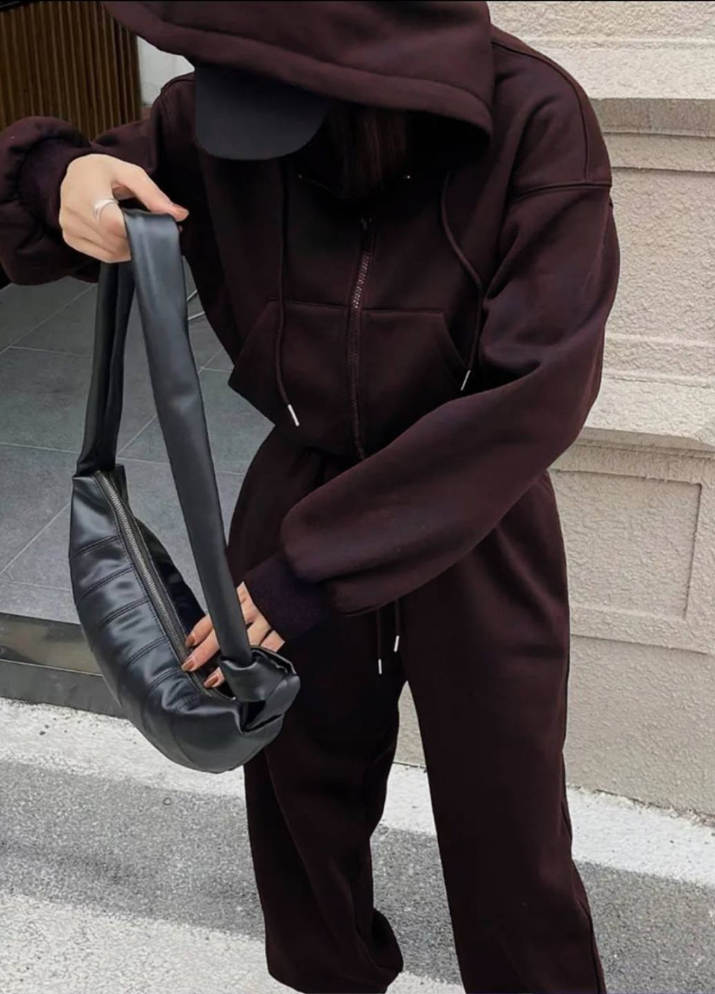 Базовый повседневный демисезонный костюм двойка: укороченный худые на молнии + штаны Tik-Tak (362539228)