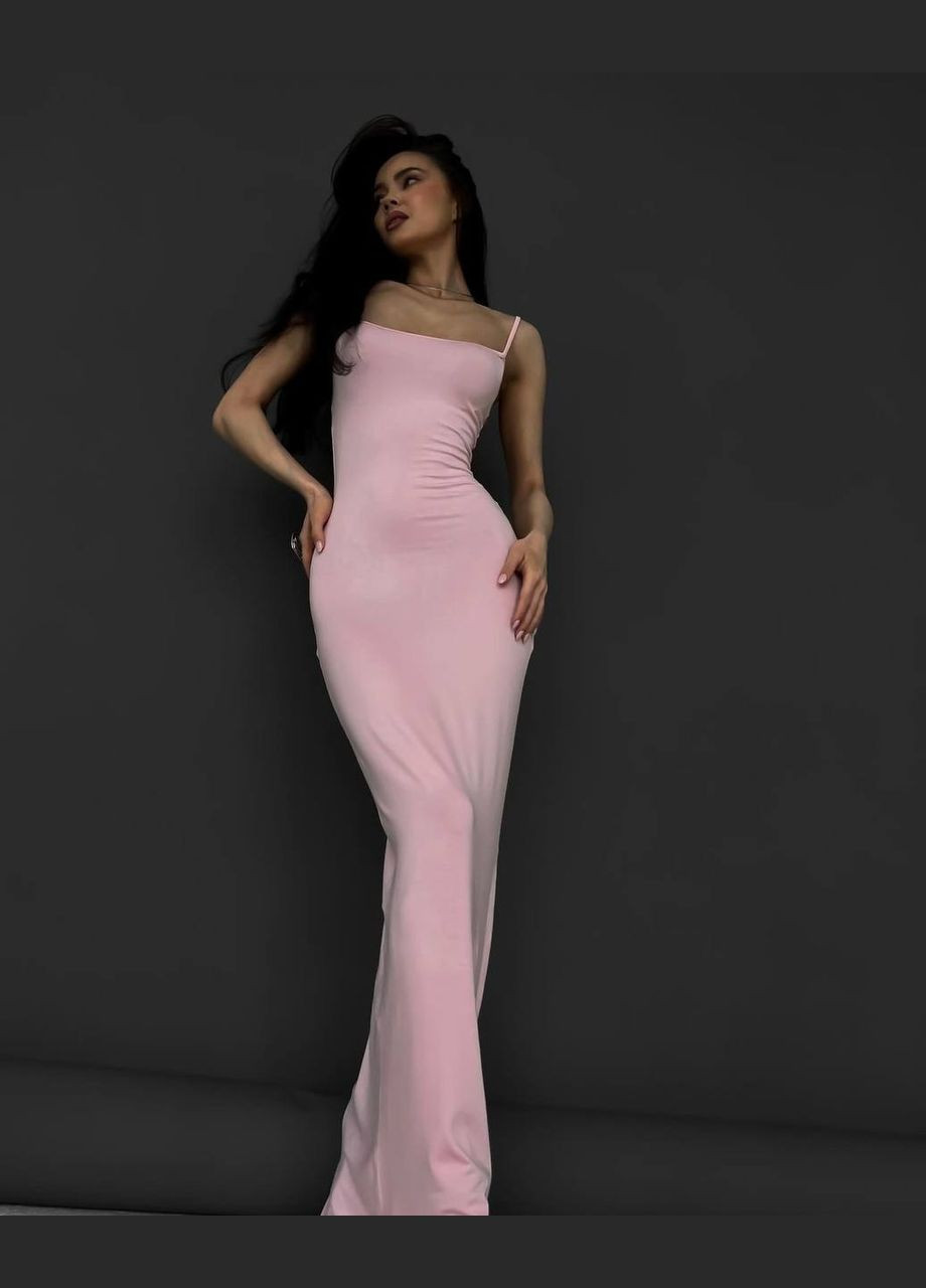 Рожева повсякденний, вечірня, кежуал жіноча барбі сукня No Brand однотонна