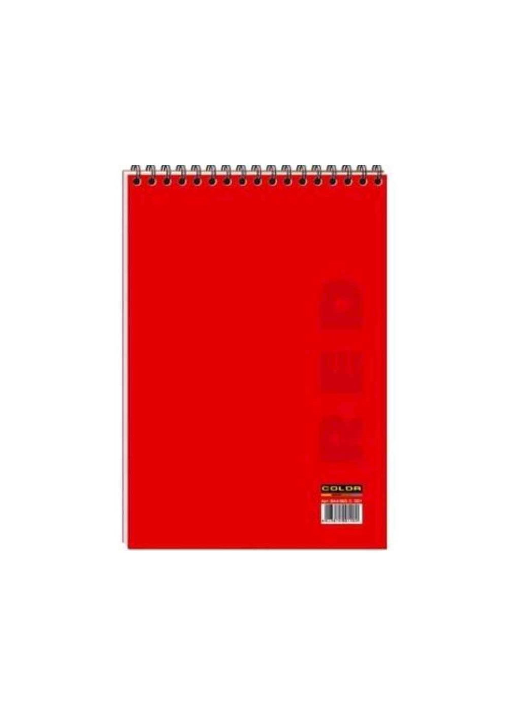 Блокнот А6 COLOR спор 48л красный ВА6248-001 Графіка (370080124)
