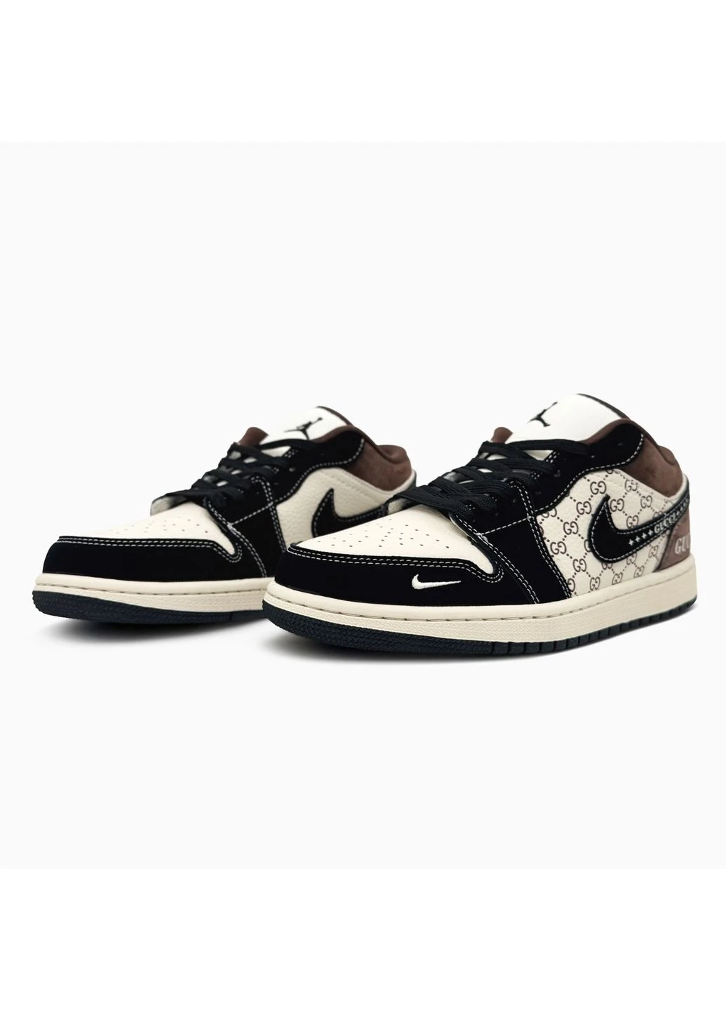 Цветные демисезонные кроссовки мужские nike air jordan 1 low x gucci найк аир джордан No Brand