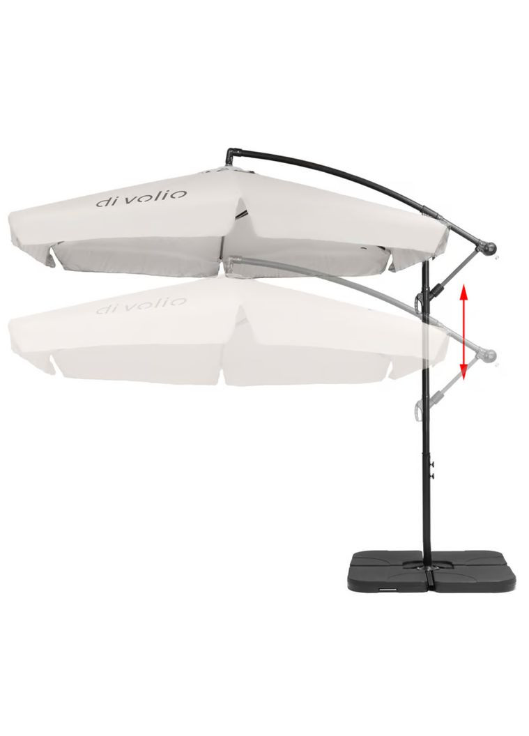 Зонт садовый EMPOLI 300см кремовый+ Основа садового зонта Di Volio (301538492)