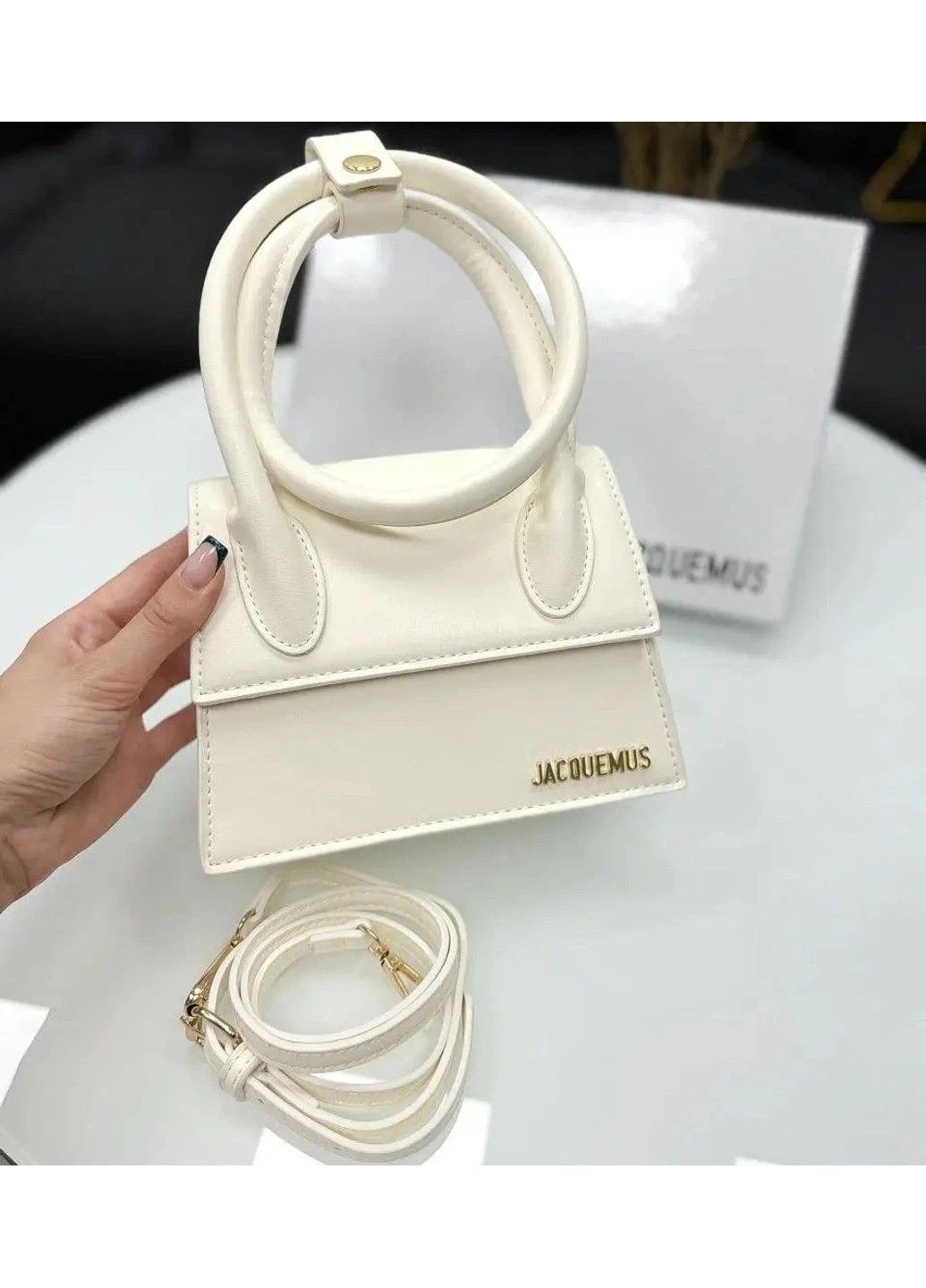 Сумка женская через плечо Jacquemus (Белый) No Brand (332635354)