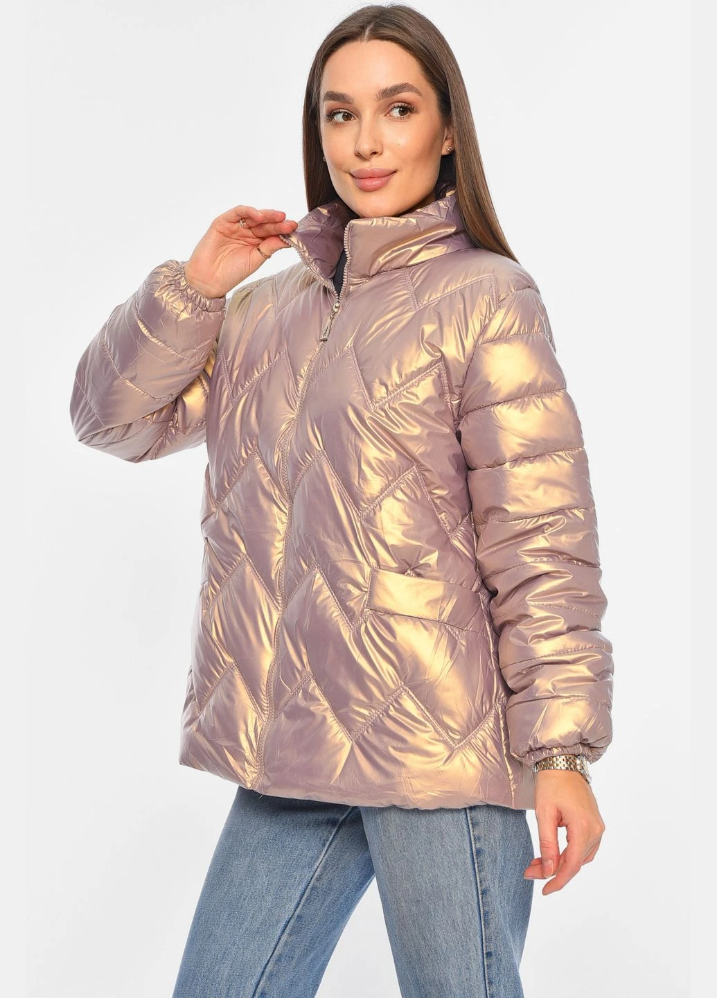 Сиреневая демисезонная куртка женская демисезонная сиреневого цвета Let's Shop
