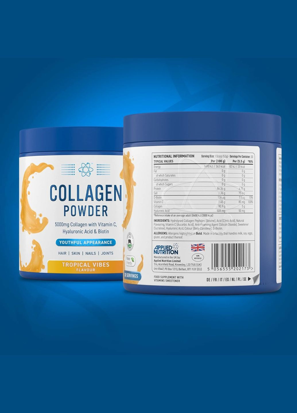 Коллаген COLLAGEN 165G (TROPICAL VIBES) Applied Nutrition (297984742)