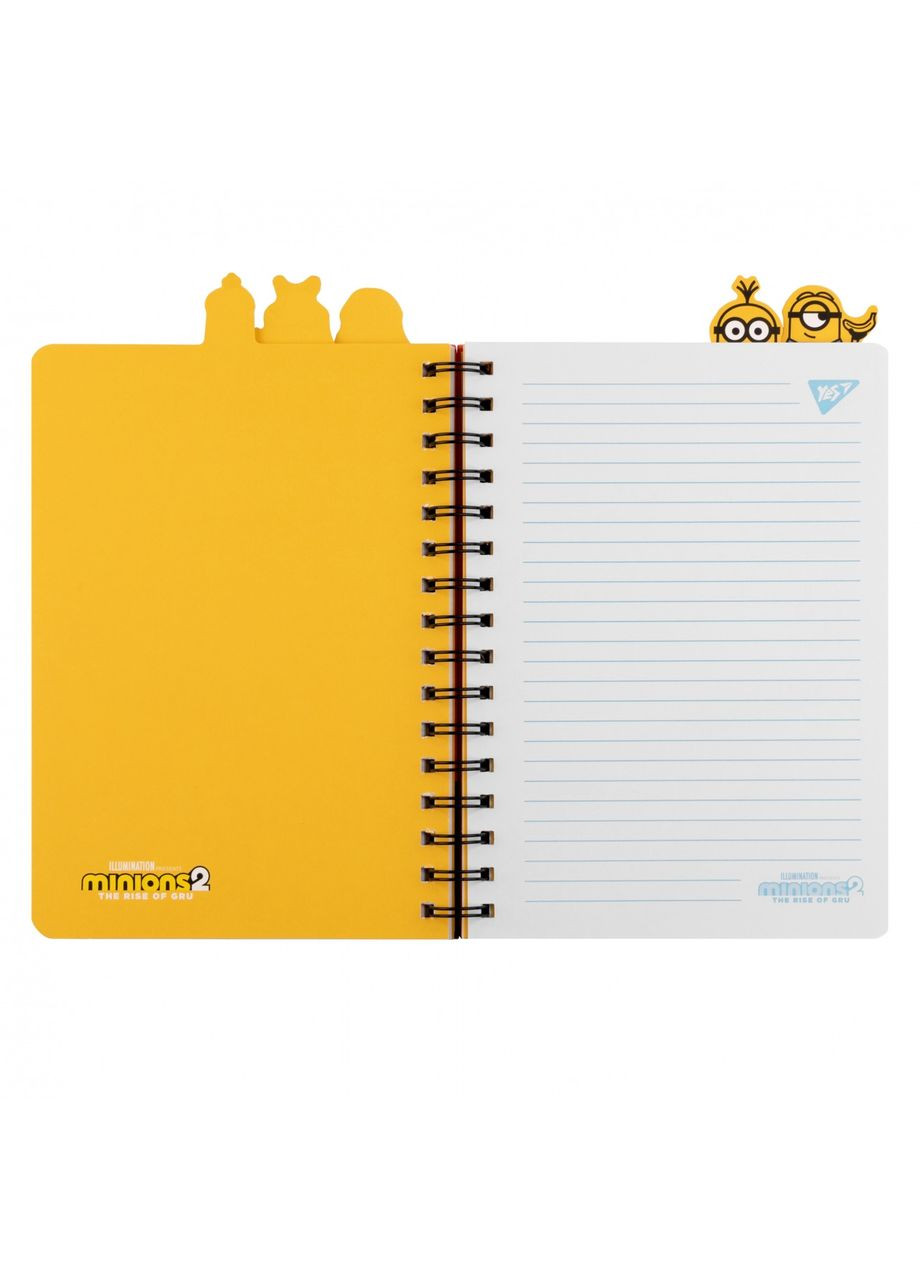 Блокнот А5/80 == спіраль " " /151778/ "Minions" з фігурними роздільниками (1/10/20) Yes (393779023)