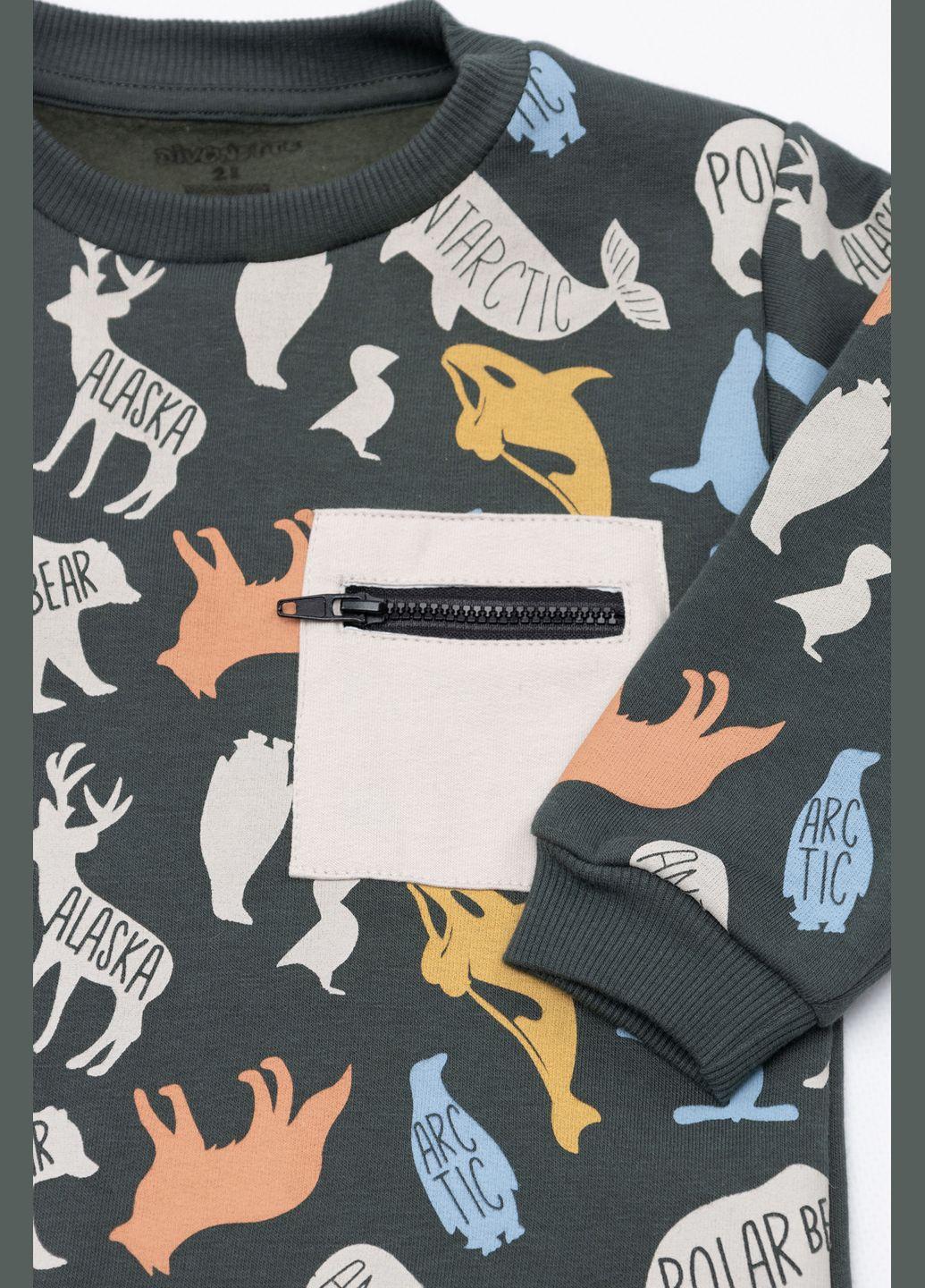 Divonette світшот для хлопчика колір темно-зелений cb-00234637 темно-зелений футер