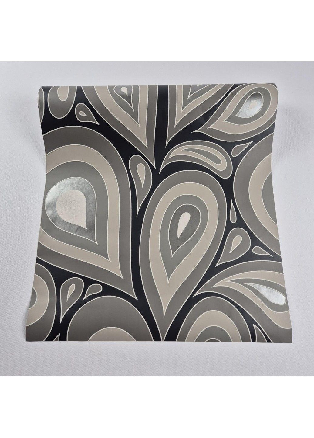 Обои виниловые на флизелине 0.53 × 10.05 м 57202, темно-серые с бежевым для спальни, гостиной, коридора MARBURG (368895730)