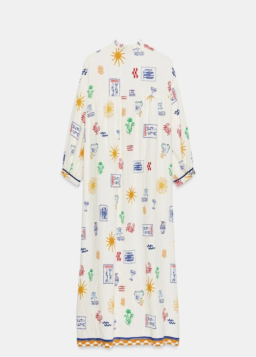 Комбінована сукня Zara з малюнком