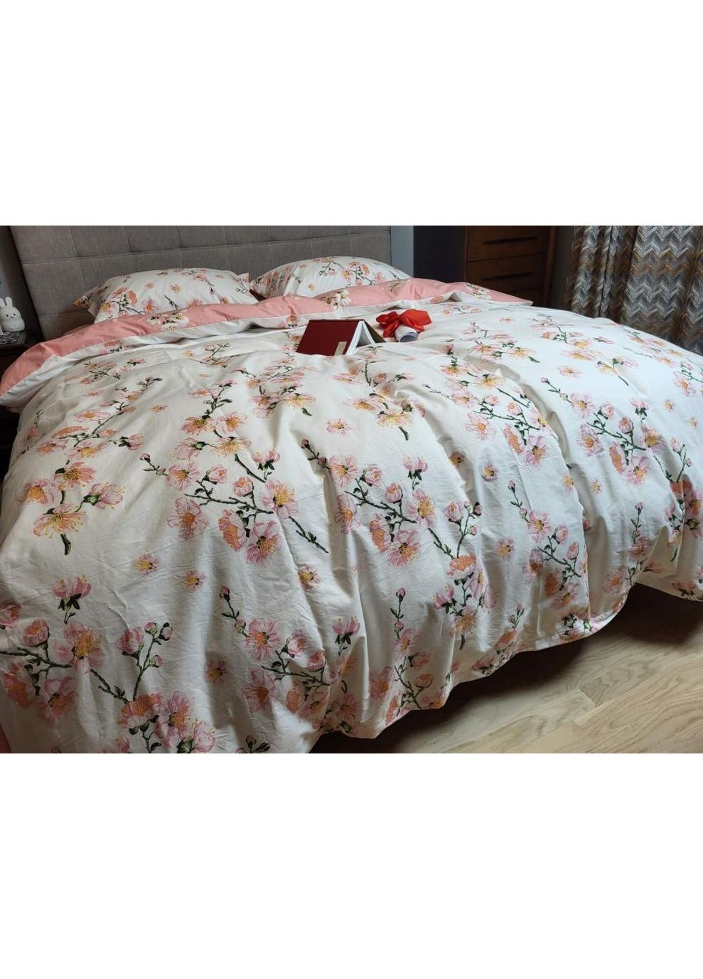 Постельное белье Adagio coral, ранфорс Евро размер, наволочки 70/70 No Brand (364220785)