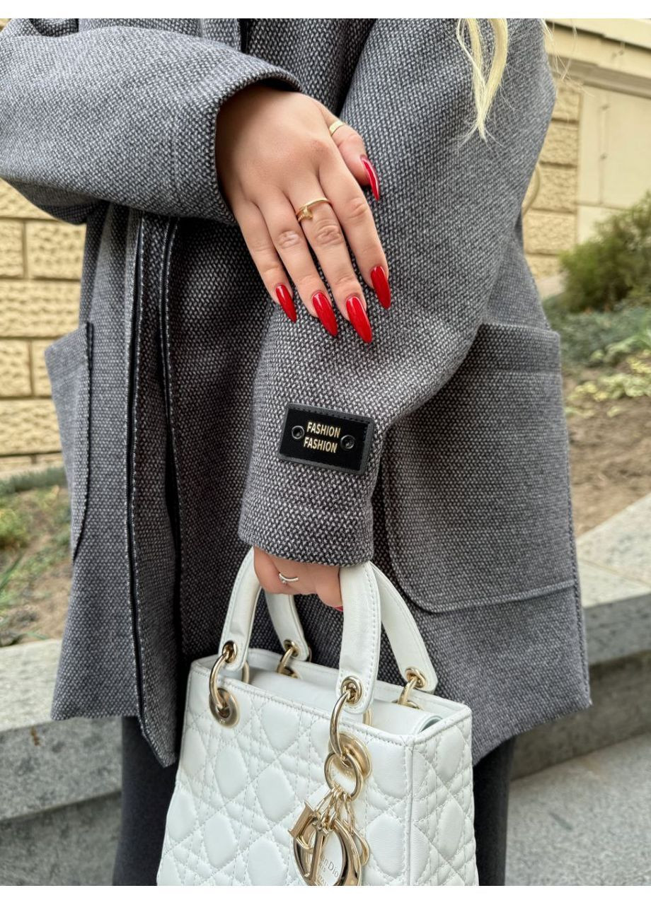 Подовжений жіночий жакет прямого силуету із трикотажного кашеміру на щільному велюрі No Brand (364653473)