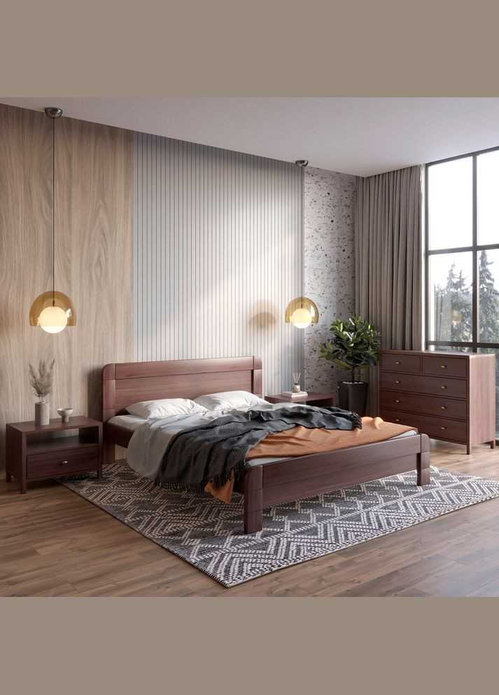 Двоспальне дерев'яне ліжко Тоскана 140х200 см (MBG-3517) Mebigrand (368280482)